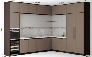Дизайнерська кутова кухня – KK-500