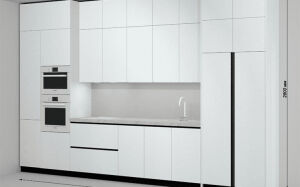 Мінімалістична біла кухня – GK-501