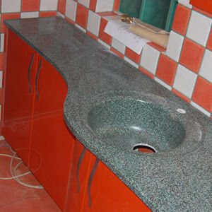 Червоні меблі у ванну кімнату KMV-060