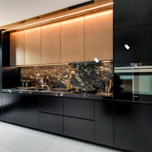 Дизайнерська кухня чорного кольору – VK-526