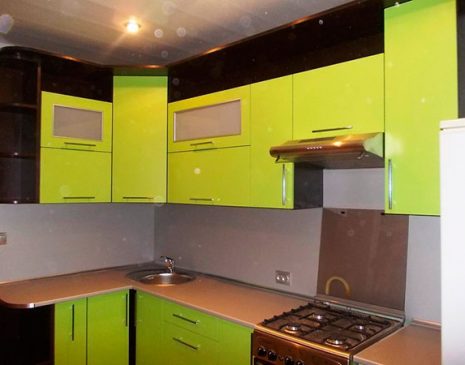 Жовта кухня із пластику KP-337
