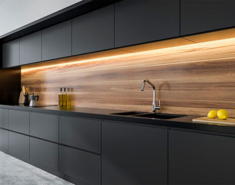 Дизайнерська кухня чорного кольору – MDF-541